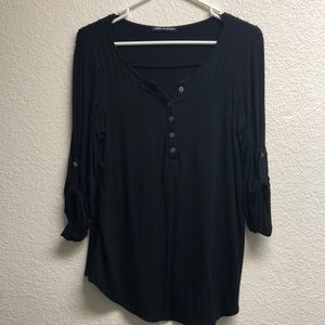 Black 3/4 sleeve work shirt